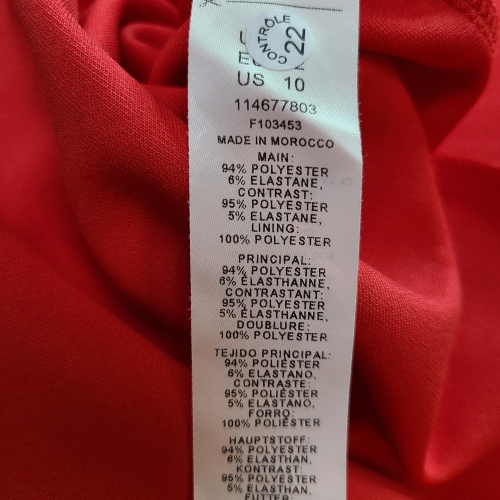 ASOS DESIGN Size 10 Red Orange Dramatic Ruffled Sleeves Open Back Midi Dress NWT - Picture 8 of 11